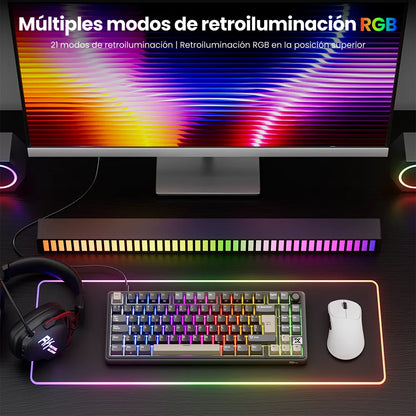 Teclado Mecánico RK Royal Kludge RK X87 Phantom 87% Español