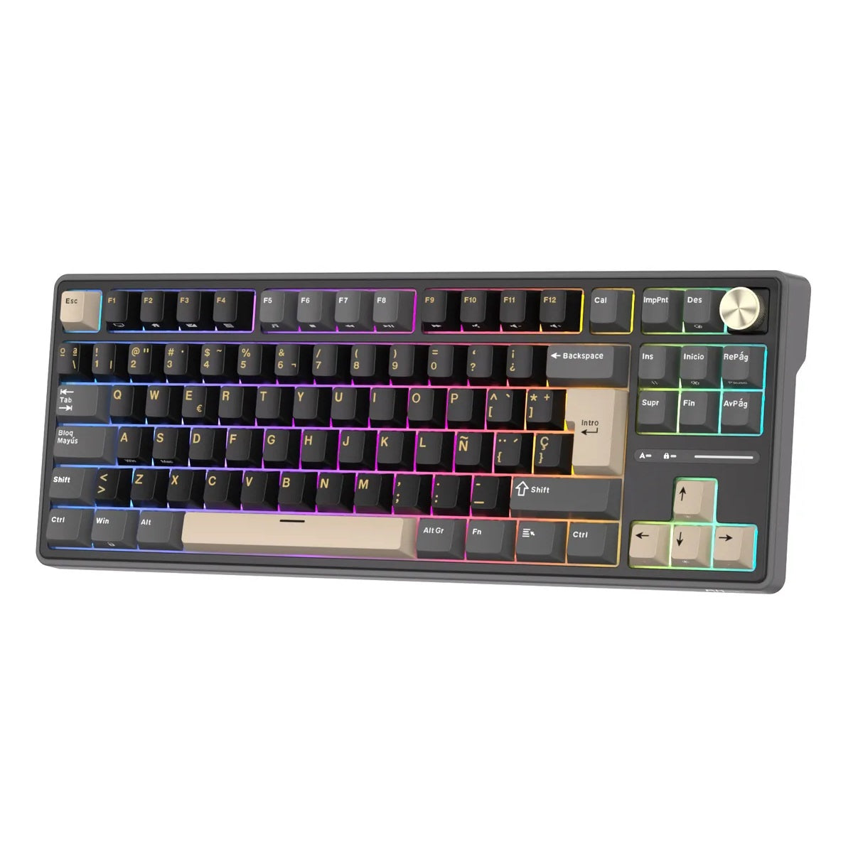 Teclado Mecánico Royal Kludge R87 Pro Phantom Español 80% HotSwap