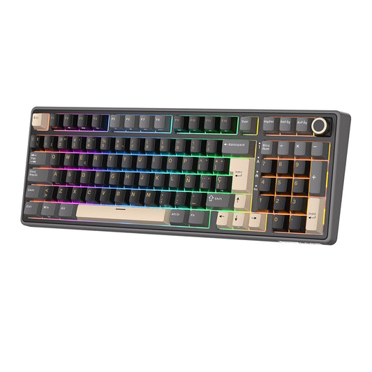 Teclado Mecánico Royal Kludge RK R98 Pro Phantom 98% Español RGB Cream Switch Hot-Swap USB-C