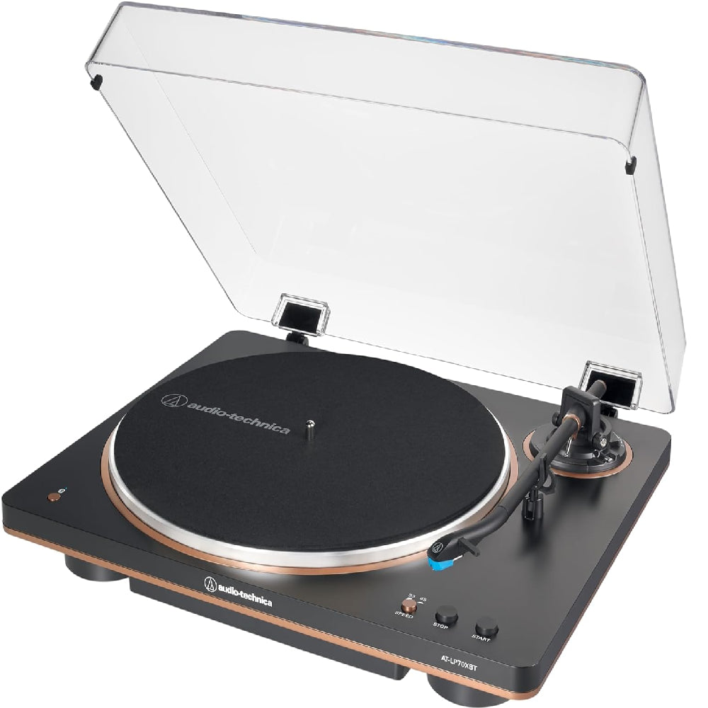 Tornamesa Bluetooth Audio-Technica AT-LP70XBT-BZ con Parlantes Bluetooth Blik Fidelity