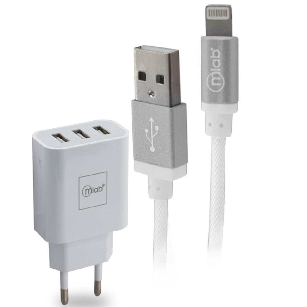 Kit Cargador Certificado 2 en 1 + Cable Lightning para iPhone