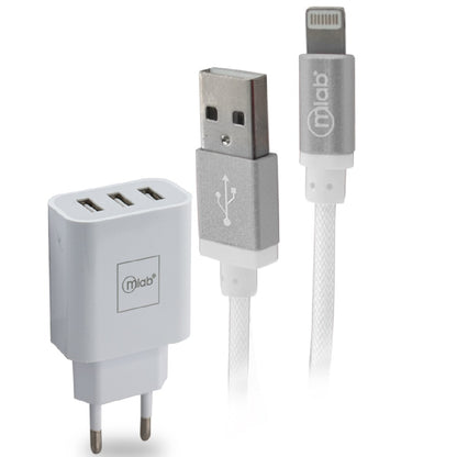 Kit Cargador Certificado 2 en 1 + Cable Lightning para iPhone