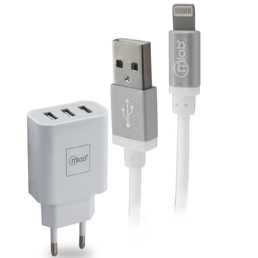 Kit Cargador Certificado 2 en 1 + Cable Lightning para iPhone