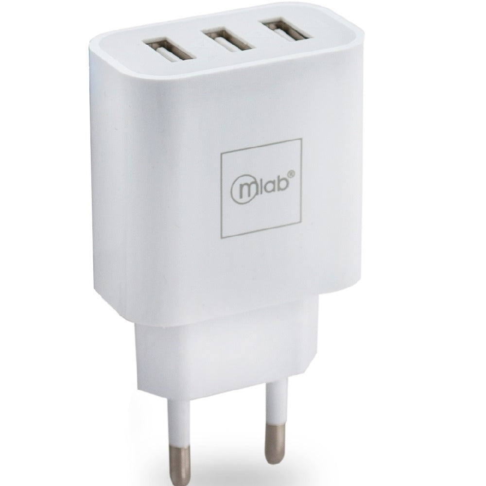 Cargador de Pared con 3 USB Blanco – Mlab